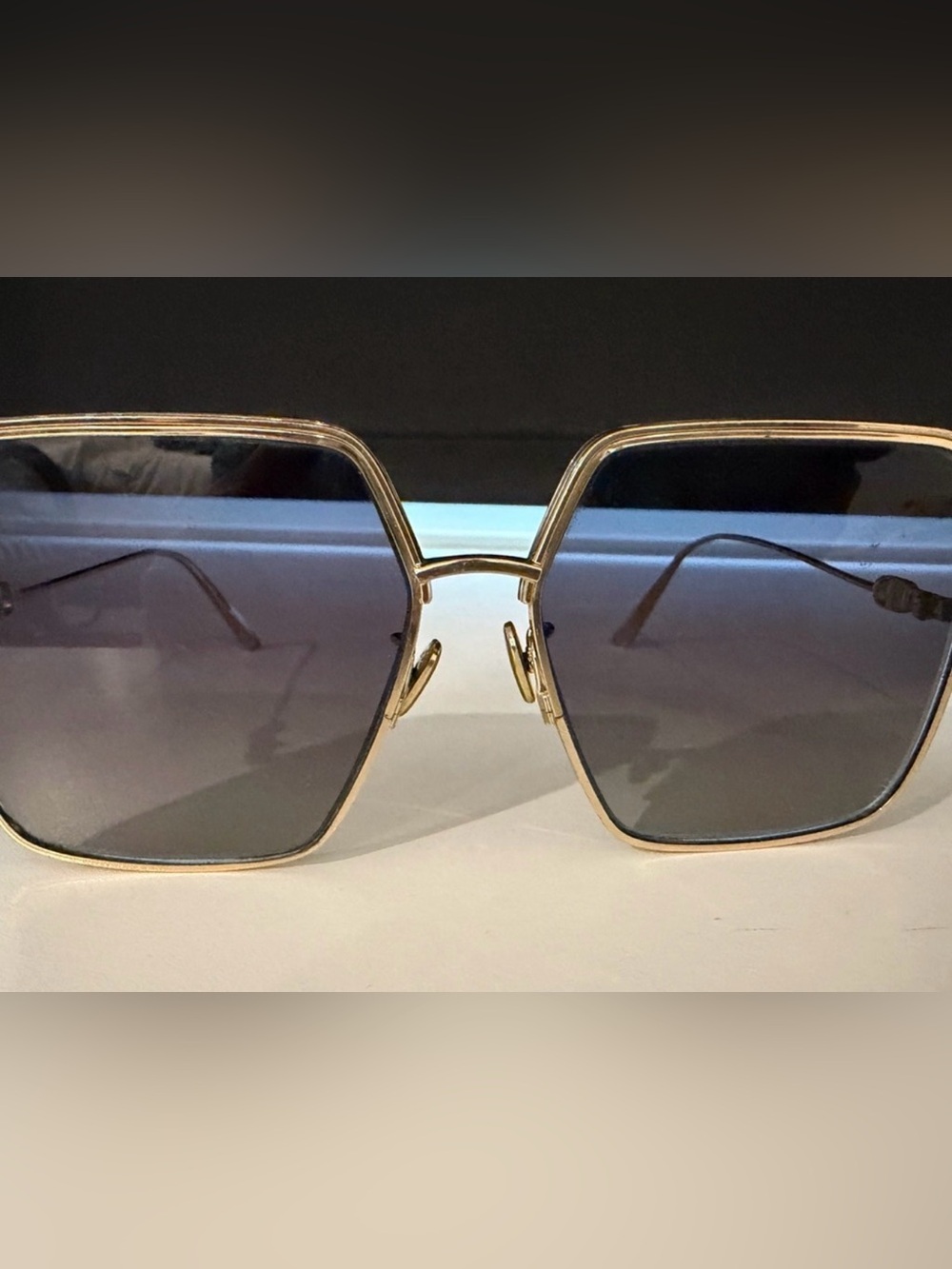 Dior gold Frame Square Sunglasses